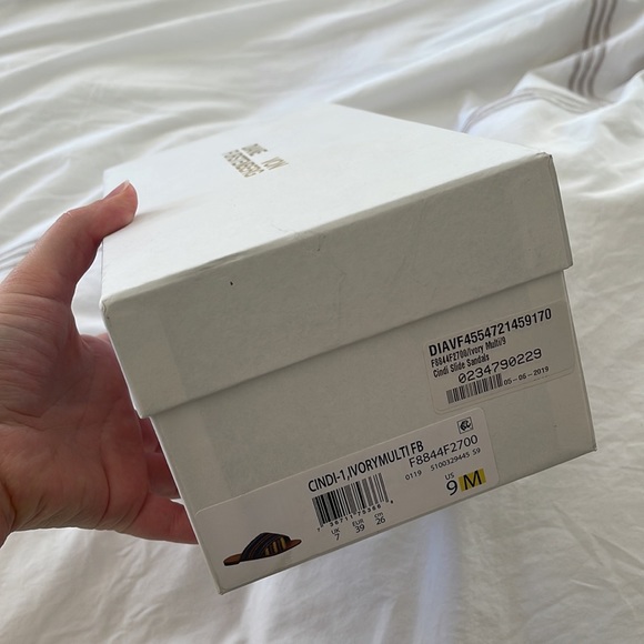 Diane con Furstenberg Cindy Slide Sandals, Ivory Multi, 39 - Picture 10 of 16